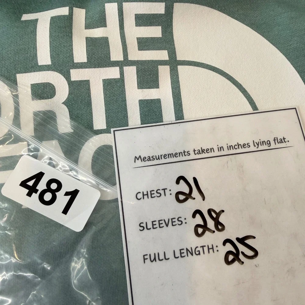 The North Face Women Sage Green Half Dome Logo 50% Pullover Hoodie‎ Size M
